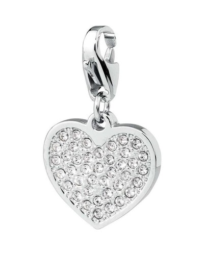 Charm donna gioielli Sagapò Happy in acciaio 316L Cuore White