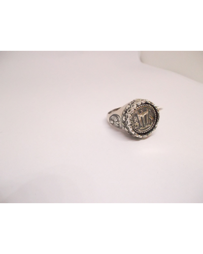 Anello Moneta Statere In Argento 925/000 E Quarzo Idrotermale